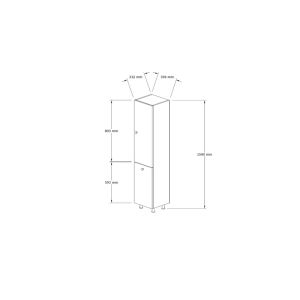 Gingo cabinet made of melamine in white color 33x35x159cm
