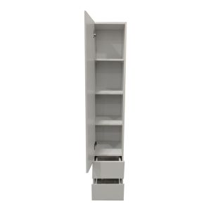 Lostro cabinet with column and mirror in white 29.5x30x164.5 cm