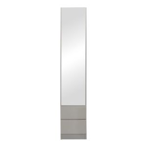 Lostro cabinet with column and mirror in white 29.5x30x164.5 cm