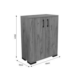 Yven cabinet made of melamine, oak color 65x32x83cm