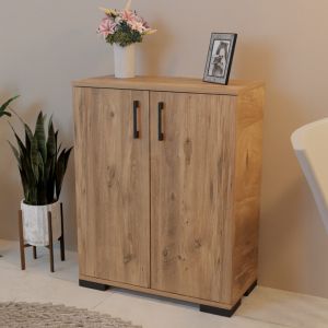 Yven cabinet made of melamine, oak color 65x32x83cm