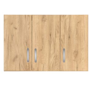 Zelia wardrobe with 3 doors in natural oak, dimensions 90x42x60cm