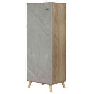 Shoe cabinet Alvaro Hm8954,11 made of melamine sonoma color/stone texture 50χ38χ135hcm