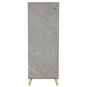 Shoe cabinet Alvaro Hm8954,11 made of melamine sonoma color/stone texture 50χ38χ135hcm