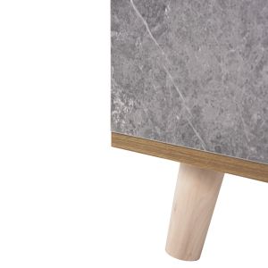 Shoe cabinet Alvaro Hm8954,12 made of melamine sonoma color/stone texture 50χ38χ135hcm