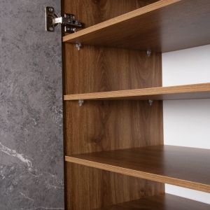 Shoe cabinet Alvaro Hm8954,12 made of melamine sonoma color/stone texture 50χ38χ135hcm