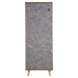 Shoe cabinet Alvaro Hm8954,12 made of melamine sonoma color/stone texture 50χ38χ135hcm