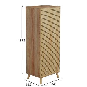 Shoe cabinet Alvaro Hm8954,16 made of melamine in natural color 50χ38χ135hcm