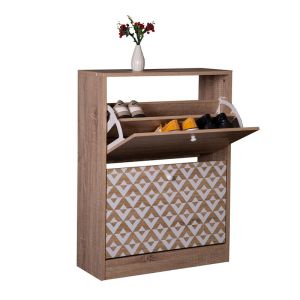 Shoe cabinet Boho-b Home with 2 doors, sonoma-white color 60*23.5*81