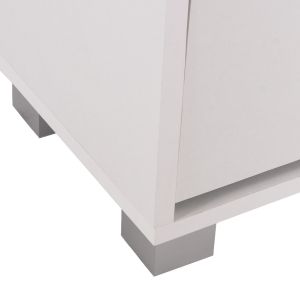 Shoe cabinet Hm2221,05 3 Levels melamine in white color 62χ24χ110hcm