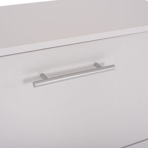Shoe cabinet Hm2221,05 3 Levels melamine in white color 62χ24χ110hcm