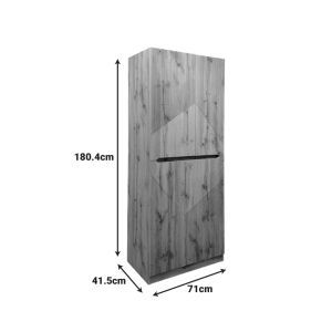 Шкаф за обувки Kebell в дъбов цвят 71x41.5x180.4см