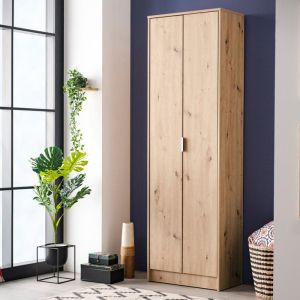 Shoe cabinet Neo in artisan oak color - 60x33x191.5cm