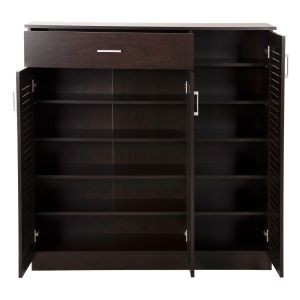 Shoe cabinet Proby Hm9607.01 melamine wenge color 120x37.5x121.5hcm