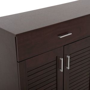 Shoe cabinet Proby Hm9607.01 melamine wenge color 120x37.5x121.5hcm