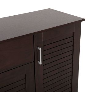 Shoe cabinet Proby Hm9607.01 melamine wenge color 120x37.5x121.5hcm