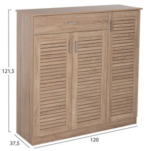 Shoe cabinet Proby Hm9607.02 melamine sonoma color 120x37.5x121.5hcm