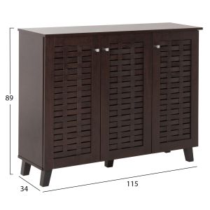 Shoe cabinet Prody Hm9610,01 melamine wenge color 115x34x89hcm