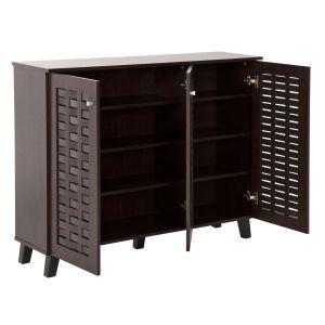 Shoe cabinet Prody Hm9610,01 melamine wenge color 115x34x89hcm