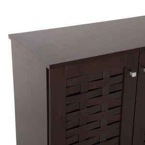 Shoe cabinet Prody Hm9610,01 melamine wenge color 115x34x89hcm