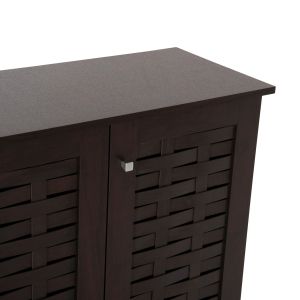 Shoe cabinet Prody Hm9610,01 melamine wenge color 115x34x89hcm