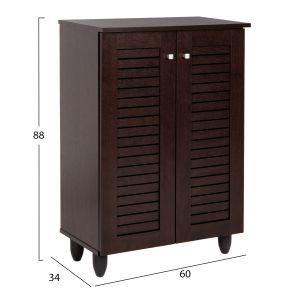 Shoe cabinet Prolly Hm9608,01 melamine wenge color 60x34x88h Cm