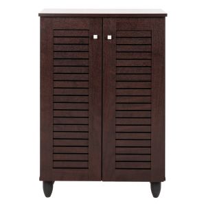Shoe cabinet Prolly Hm9608,01 melamine wenge color 60x34x88h Cm