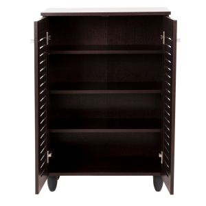 Shoe cabinet Prolly Hm9608,01 melamine wenge color 60x34x88h Cm