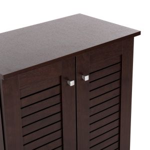 Shoe cabinet Prolly Hm9608,01 melamine wenge color 60x34x88h Cm