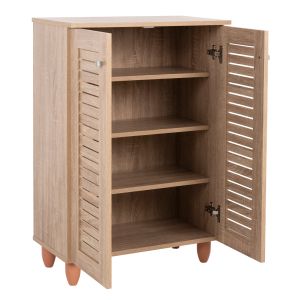 Shoe cabinet Prolly Hm9608,02 melamine sonoma color 60x34x88hcm