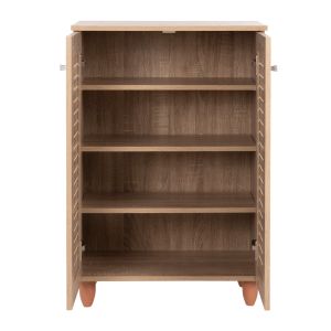 Shoe cabinet Prolly Hm9608,02 melamine sonoma color 60x34x88hcm