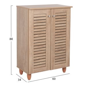 Shoe cabinet Prolly Hm9608,02 melamine sonoma color 60x34x88hcm