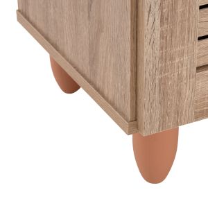 Shoe cabinet Prolly Hm9609,02 melamine sonoma color 87x32x88hcm