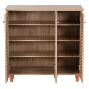 Shoe cabinet Prolly Hm9609,02 melamine sonoma color 87x32x88hcm