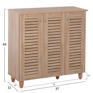 Shoe cabinet Prolly Hm9609,02 melamine sonoma color 87x32x88hcm