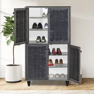 Shoe cabinet Ronan, wenge color 70.5x35x122cm
