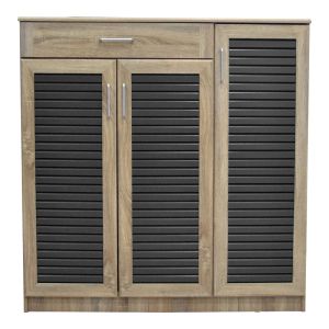 Шкаф за обувки Sante 30 чифта в цвят сонома-тъмносив 120x37x123см
