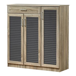 Шкаф за обувки Sante 30 чифта в цвят сонома-тъмносив 120x37x123см