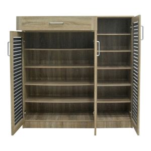 Шкаф за обувки Sante 30 чифта в цвят сонома-тъмносив 120x37x123см
