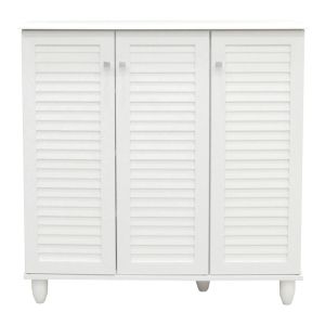 Шкаф за обувки Santo 16 чифта в бял цвят 89.5x34.5x91.5см
