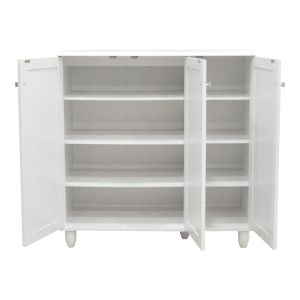 Шкаф за обувки Santo 16 чифта в бял цвят 89.5x34.5x91.5см