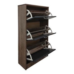 Шкаф за обувки Savaz в дъб-антрацит 60x24x114см