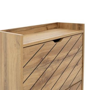 Shoe cabinet Thelma sonoma color 60x23.8x131.6cm