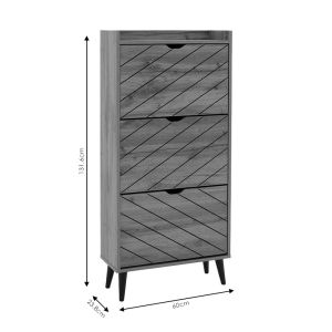 Shoe cabinet Thelma sonoma color 60x23.8x131.6cm