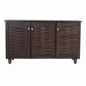 Shoe Cabinet Wooden 3 Doors Hm2211,01 Wenge 114x34x68 Hm2211,01