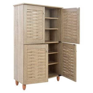 Shoe cabinet Wooden 4 Doors Hm2210,02 Sonama 77x34x123 Hm2210,02