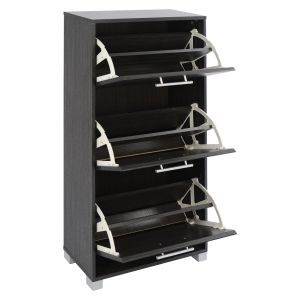 Shoe cabinet Wooden Hm2221,01 Zebrano 3places 62x24x110 Hm2221,01 Zebrano