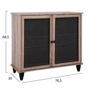 Shoe cabinet Wooden Hm2266,02 Sonama-black Color 76,5x30x68,5 Hm2266,02