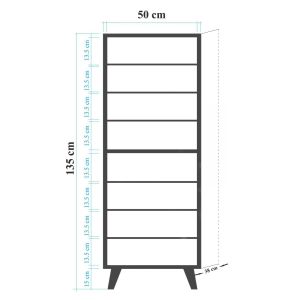 Shoe cabinet ημ8954.01 world sonoma 50χ38χ135cm