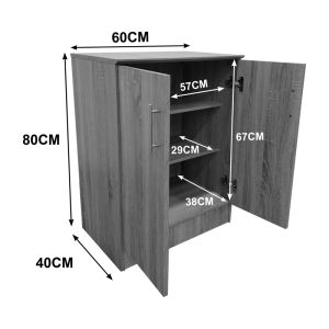 Шкаф за обувки за 6 чифта Souken в цвят Sonoma 60x40x80см